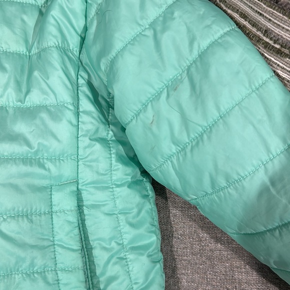 Mint/Green The NorthFace zip up Puffy - Picture 4 of 8